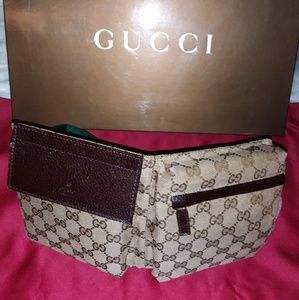 💯 Authentic Gucci Monogram Web Belt/Waist Bag 👑
